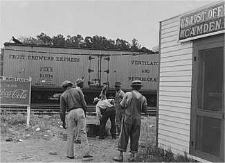 workers by train